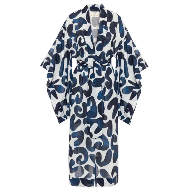 Summer Kaftan Nefes Print Denim