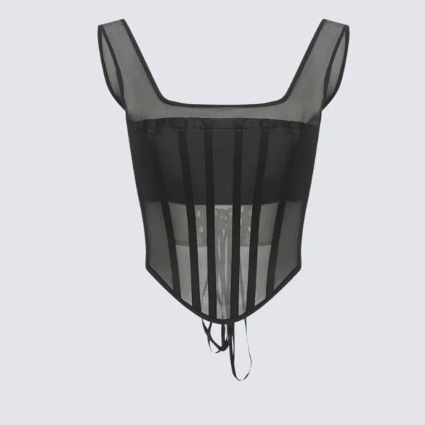 Black T form mesh