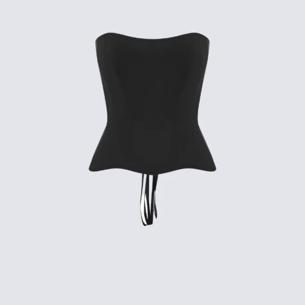 Black Satin corset