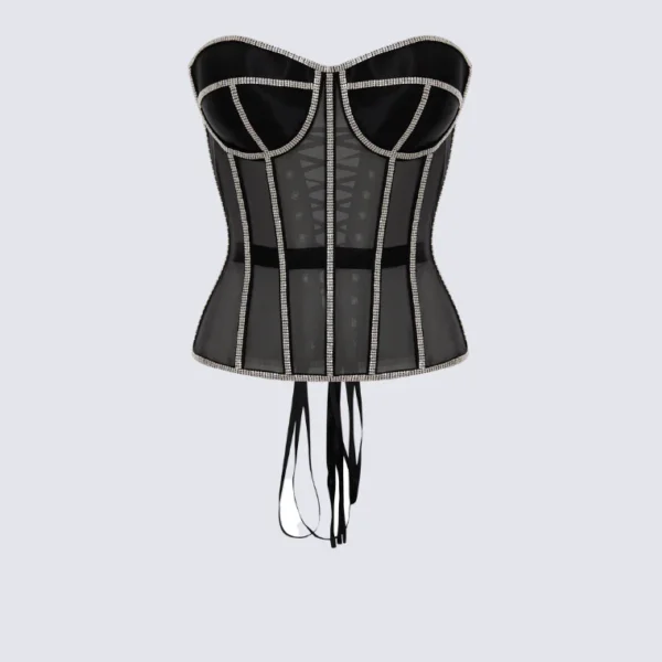 Secret form bra with rhinestones black