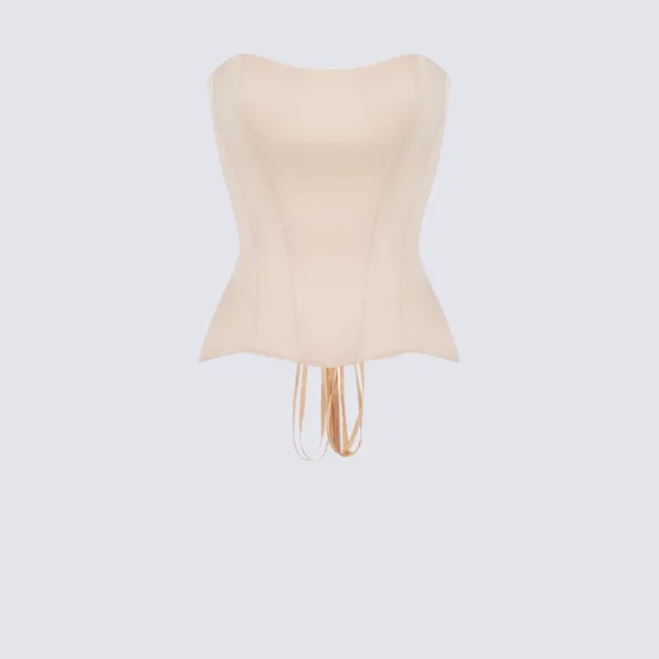 Beige Satin corset