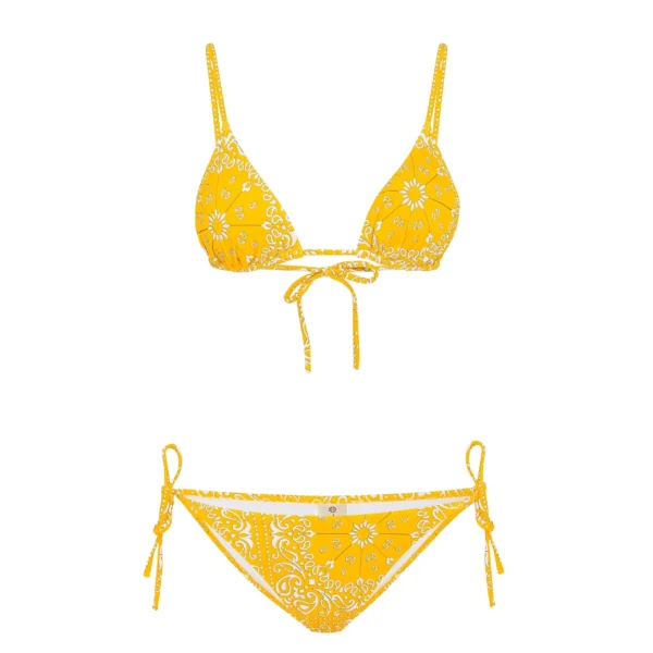 Lal Triangle Bikini Paisley Yellow
